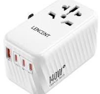 Amazon.com: LENCENT 140W Universal Travel Adapter, International Plug  Adaptor, GaN Fast Charger with 3 PD3.1 Type C+1 QC USB A, All in One Travel  ...