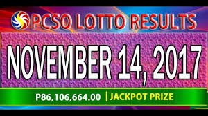 The game is conducted by pcso every tuesday. Pcso Lotto Results November 14 2017 6 58 6 49 6 42 6d Swertres E Lotto Results Lotto Jackpot