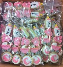 Mini Pink And Silver Baby Shower Cookies Hayley Cakes And Cookieshayley Cakes And Cookies