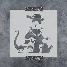 Beautiful graffiti stencil art made in usa! Panda With Guns Stencil By Banksy Reusable Mylar Stencil Revolution