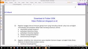 Pembahasan Osk Geografi 2018 Nomor 11 15 Youtube