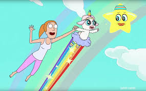 Tinkles is a fake character, portrayed by an alien parasite. Happy Unicorn Day Tinkles Rickandmorty
