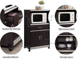 Moreover, this is made of safe materials, and you can even use the top surface as a cutting board. 10 Best Microwave Cart With Storage For Kitchen To Buy In 2021 Kitchen Nexus