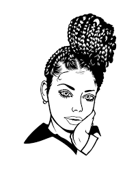 Afro Woman Svg Princess Queen Braids Hair Diva African Etsy Braids Illustration Afro Women How To Draw Braids