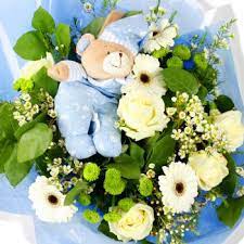 Put your mind at ease, our flowers and plants are always professionally wrapped and delivered by people that care. Boy Baby Flower Bouquet Same Day Flower Delivery London Uk