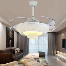 These remote controls only work with incandescent bulbs. Buy Al Rambo Crystal Ceiling Fan With Lights Decorative Fan Lamp In 7 Colors With Remote Control Led Ceiling Fan Wooden Chandelier China Style For Living Room Bedroom Restaurant Online Shop