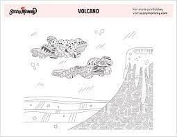coloriages de volcan gratuits qui explosent avec plaisir jeux amusants coloriage poisson