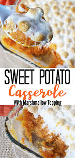 This Easy Sweet Potato Casserole With Marshmallows Recipe Is The Best Ho Sweet Potato Casserole Easy Canned Sweet Potato Recipes Sweet Potato Recipes Casserole