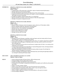 Prepared reports detailing monthly revenue and expenses. Regional Service Manager Resume Samples Velvet Jobs