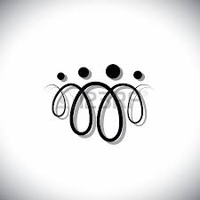 Family Of Four People Abstract Symbols Icons Using Line Loops Symbol For Family Tattoo Tattoos For Kids Tattoos For Daughters