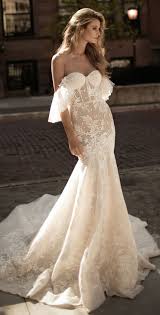 Berta Off The Shoulder Mermaid Gown Wedding Dress Bustier Fit And Flare Wedding Dress Wedding Dresses