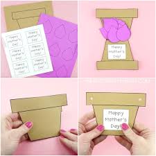 Dot dot dot stamp, two step bird punch. Mother S Day Flower Pot Craft Easy Gift For Kids To Make For Mom I Heart Crafty Things