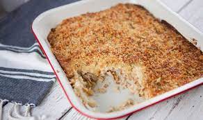 Creamy Tuna Mornay With A Crunchy Rosemary Crust Recipe From Everyday Gourmet With Justine Schofield Gourmet Recipes Baby Food Recipes Fish Recipes