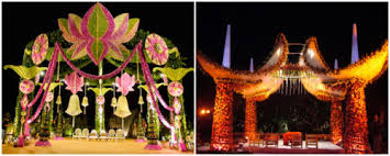 This stage decor is a classic example of simple wedding stage decoration amped up with the play of lights. Indian Wedding Decor From Low Budget To Eco Friendly Wedding Trends G3 Fashion