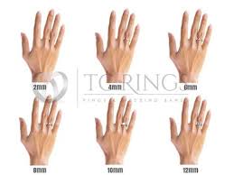 Ring Width Guide Rings On An Average Sized Female Hand Vs
