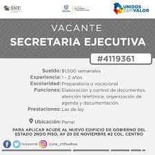 Vacante Para Servicio Nacional De Empleo Parral Facebook