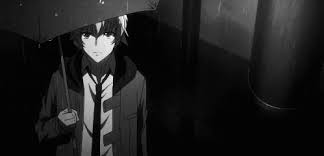 Sad boy wearing hood standing in rain with bench wallpaper. Sad Anime Boy Standing In The Rain Novocom Top