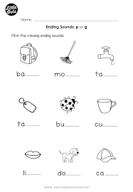 Free Preschool Phonics Ending Sounds P And G Worksheet For Preschool Or Kindergarten Cla Preschool Phonics Kindergarten Phonics Worksheets Phonics Kindergarten