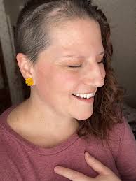 Self portrait after shaving beard for neck surgery