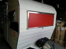 R•pod hood river edition travel trailers the r•pod is the first of its kind to offer you affordable luxury at the lowest tow weight in its class. Homemade Window Guard Vintage Trailer Remodel Remodeled Campers Vintage Camper