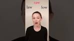 law、raw、lowの発音の違い #shorts