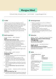 Additionally, it can be beneficial to repeat relevant skills several times throughout your resume by incorporating them into your work history and background. Chef Resume Example Kickresume