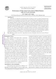 About nrcc camel national research centre on camel recruitment 2021. Pdf Performance Of Male Camel Calves Fed On Pelleted Rations With Two Levels Of Protein
