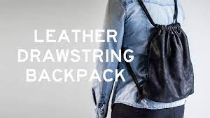 What is a drawstring bag? Diy Leather Drawstring Backpack With A Side Seam Zipper Youtube