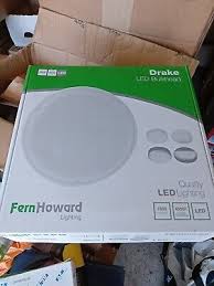 Fern Howard 13W DRAKE LED Bulkhead FHBL165125WOPEM 4k Opal/Whi -Emergency  Ip65