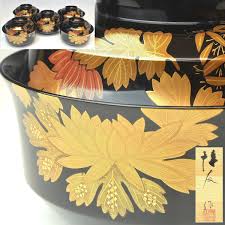 価格が激安 【趣楽】 輪島塗 高級漆器 博友作 四君子蒔絵汁物椀五客 共箱 Ｔ１５１１ 漆芸 jockeypr.com.br
