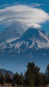 233 Lenticular Clouds Mountain Stock ...
