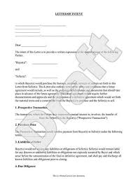 Free Letter Of Intent Free To Print Save Download