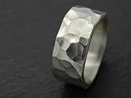 Forged Mens Wedding Band Silver Ring Mens Woodland Wedding Etsy Woodland Wedding Ring Engagement Rings For Men Mens Wedding Bands