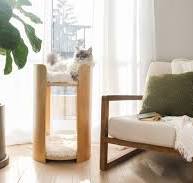 Castillo Cat Tree For Large Cats, Sleek Wooden Cat Tree ...