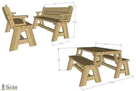 Diy Convertible Picnic Table Bench Picnic Table Plans Picnic Table Bench Folding Picnic Table Plans