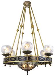 Vintage Hardware Lighting Mid Century Modern 10 Light Chandelier Ceiling Fixture W Bowl Shade Ant 594