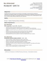 Bus Attendant Resume Samples Qwikresume