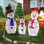 3-Piece Lighted Snowman Family Christmas Decoration, Outdoor Waterproof  Decor Snowman with 80 LEDs and Plug in for Yard Patio Lawn Garden Party  Decor ...