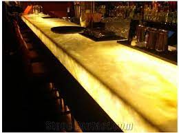The translucent beauty of this stone is a real head turner. Translucent Onyx Bar Top Yellow Onyx Bar Top From Australia Stonecontact Com