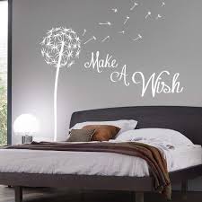 Personnalisez la chambre avec notre gamme de stickers tête de lit. Make A Wish Dandelion Quote Wall Sticker Floral Pretty Wish Seed Stems Idees Decoration Chambre Parentale Deco Chambre Parents Deco Chambre Couleur