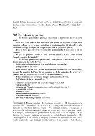 La disciplina di cui al citato art. Pdf Commento All Art 583 Circostanze Aggravanti