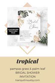 Tropical Bridal Shower Invitation Boho Bridal Shower Invite Etsy In 2021 Bridal Shower Invitations Tropical Bridal Shower Invitations Boho Bridal Shower