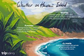 Even night time temperatures will remain constantly high, with average lows usually no colder than 24°c. The Weather And Climate On Hawaii Island