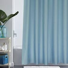 Eforgift Solid Blue Shower Curtain Liner Water Repellent Mildew Resistant Polyester Machine Washabl Bathroom Colors Blue Shower Curtains Fabric Shower Curtains