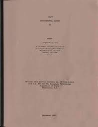 Draft Environmental Report Niger Prepared By The Arid Lands