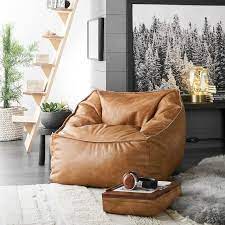 Webbing and spring suspension system. Vegan Leather Caramel Modern Lounger Pottery Barn Teen