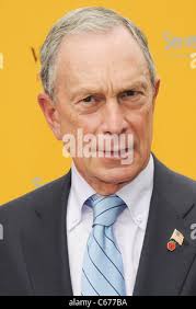 New York City Mayor Michael R. Bloomberg is followed by Marilexis Guillen,  second from left, and her daughters Mariely Ferrer, 9, right, and Richely  Ferrer, 11, left, as they enter a news