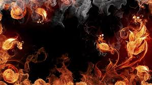 Hd wallpapers and background images. Hd Wallpaper Black Burn Border Of Flames Abstract Other Hd Art Red Fire Wallpaper Flare