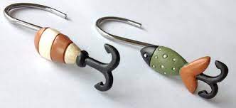 Check out our fish shower hooks selection for the very best in unique or custom, handmade pieces from our shops. 10 Fish Shower Curtains And Hooks Ideas Curtains Shower Curtain Shower Curtain Hooks
