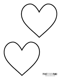 Use the hearts for your own crafts and activities. Blank Heart Shape Coloring Pages Crafty Printables Print Color Fun